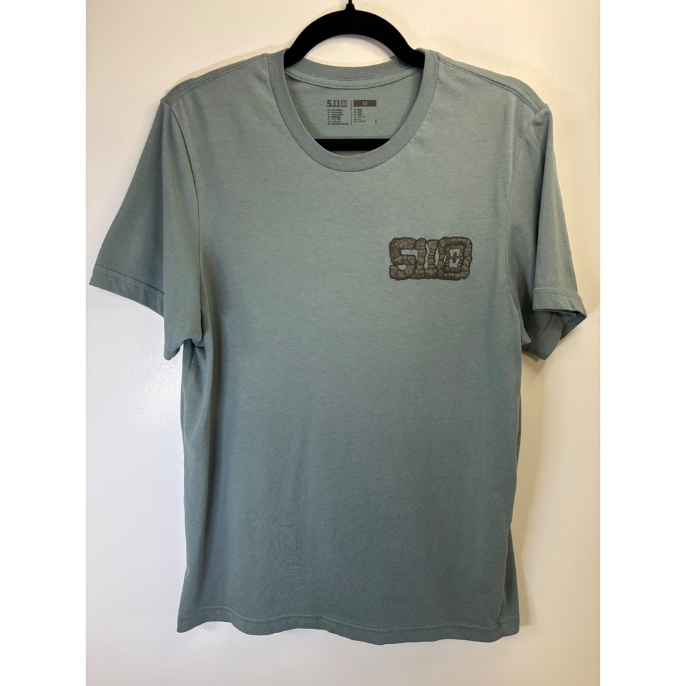 511 Tactical Mens Medium Always Be Ready Graphic T-Shirt Blue Green Outdoor Tee‎
